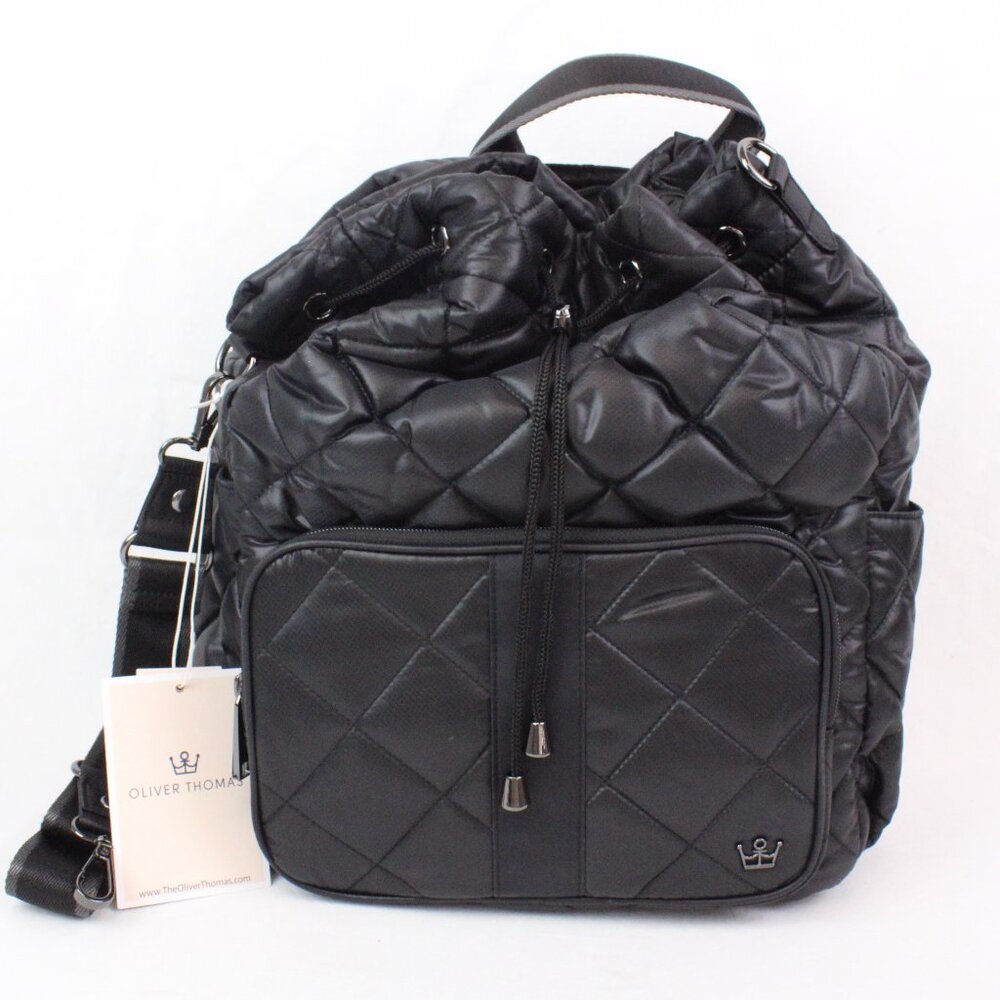 NWT Oliver Thomas Maxed Out Bucket Backpack/Crossbody Pickle & Paddle Bag- Black